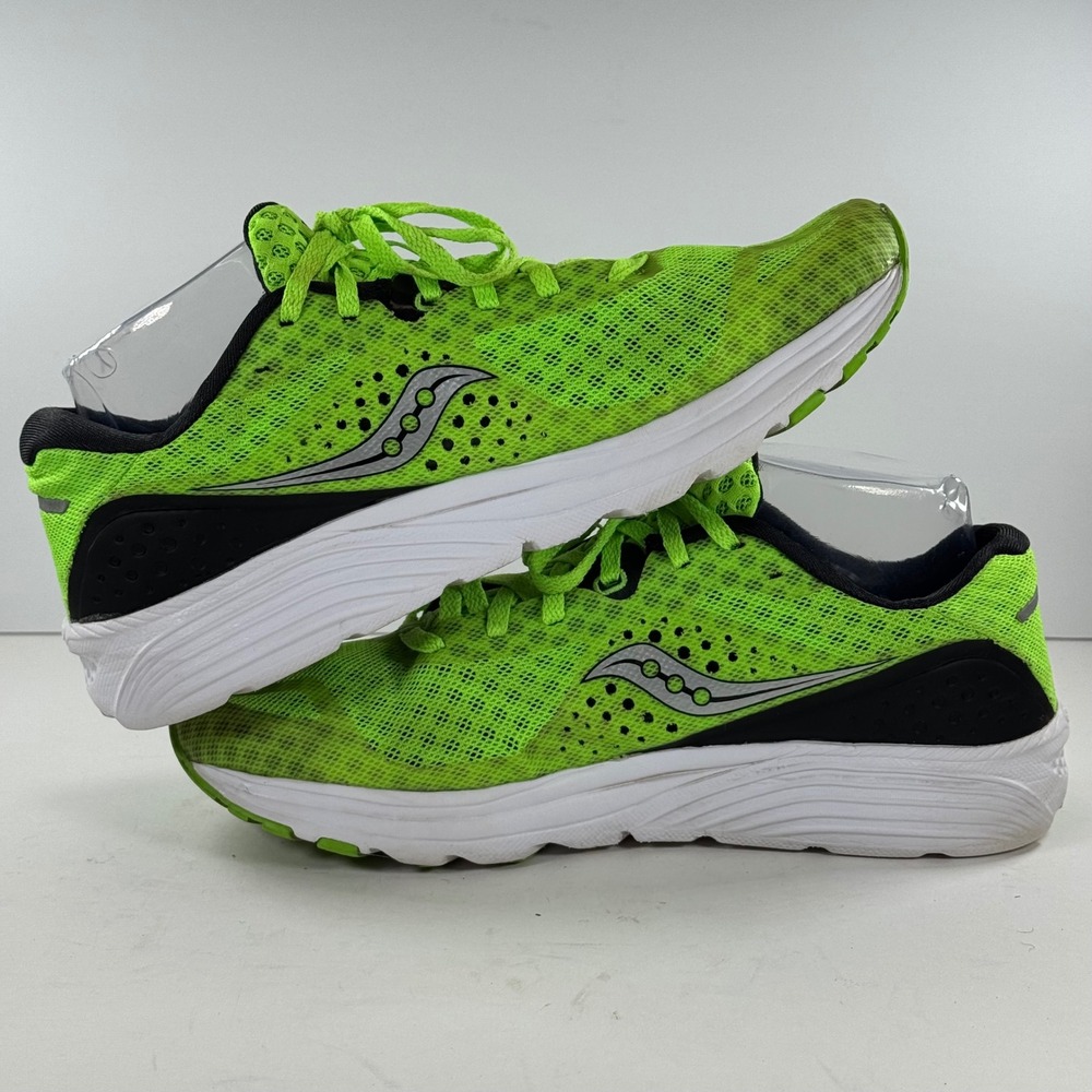 Saucony Kinvara 10 Running Shoes‎ Neon Green Athletic Sneakers Men's Size 8.5 - Picture 10 of 11